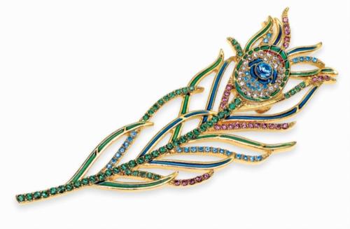 Peacock feather brooch - Louis Comfort Tiffany - WikiArt.org