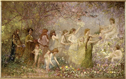The Blossoms of Spring (also known as Flora and Spring), 1898 - Louis Comfort Tiffany