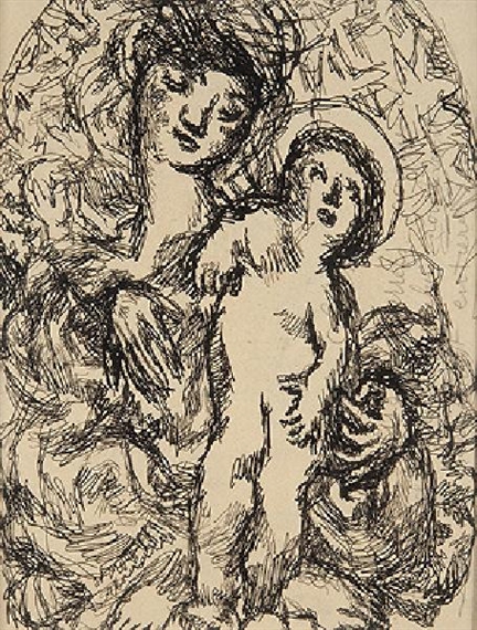 La Vierge et l'enfant - Louis Soutter