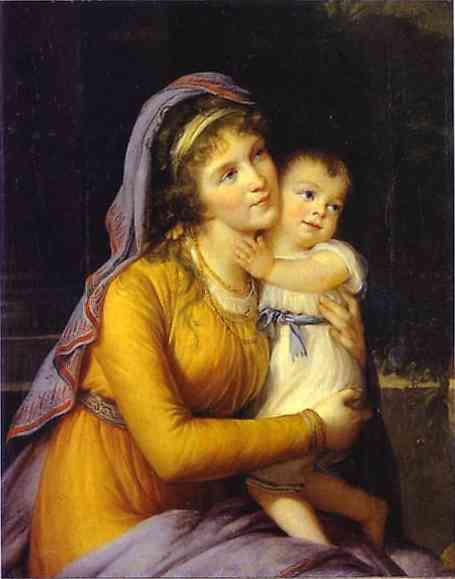 Baroness Anna Sergeevna Stroganova and Her Son Sergey, 1793 - Élisabeth Vigée Le Brun