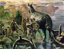 The Trojan Horse - Ловис Коринт