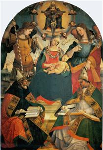 The Trinity, the Virgin and Two Saints - Luca Signorelli