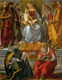 Thronende Madonna mit Heiligen - Luca Signorelli