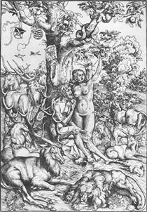 Adam and Eve in Paradise - Lucas Cranach the Elder