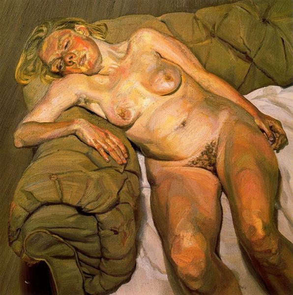 Блондинка, ночной портрет, 1980 - 1985 - Люсьен Фрейд