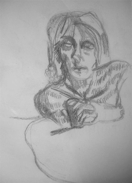 Girl Writing, 1976 - Lucian Freud