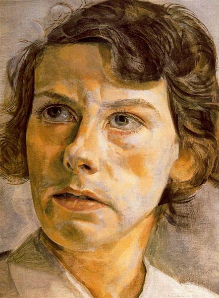 Голова женщины (Портрет Леди Элизабет Кавендиш), 1950 - Люсьен Фрейд