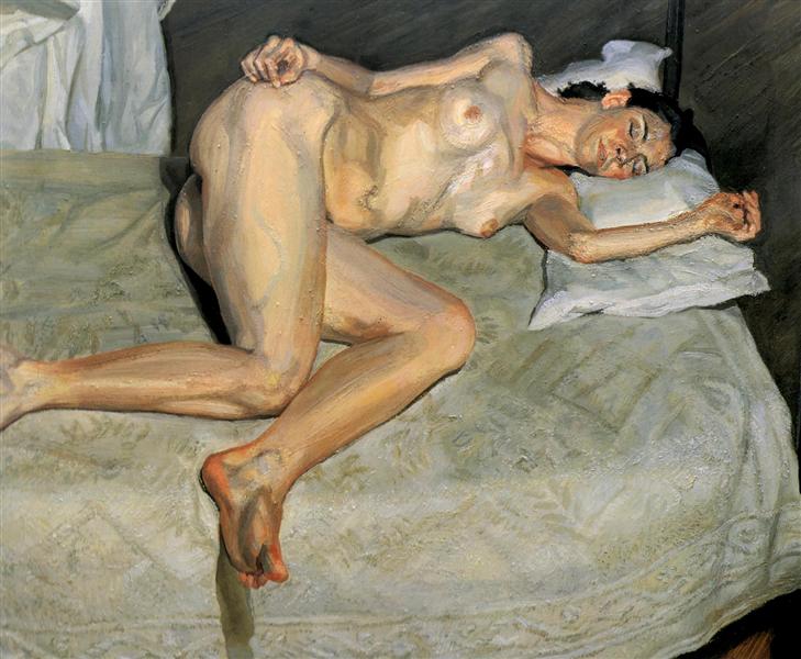 Portrait on a White Cover, 2002 - 2003 - Lucian Freud