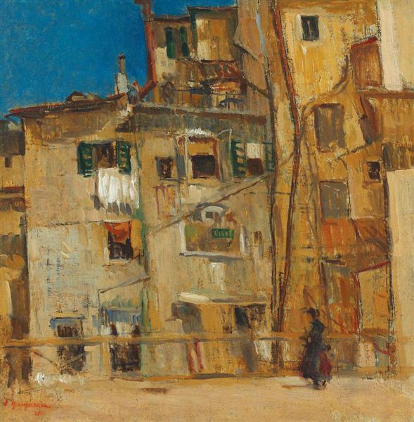 Via Ripetta Houses, 1921 - Lucian Grigorescu