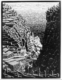 Atrani, Coast of Amalfi - M. C. Escher