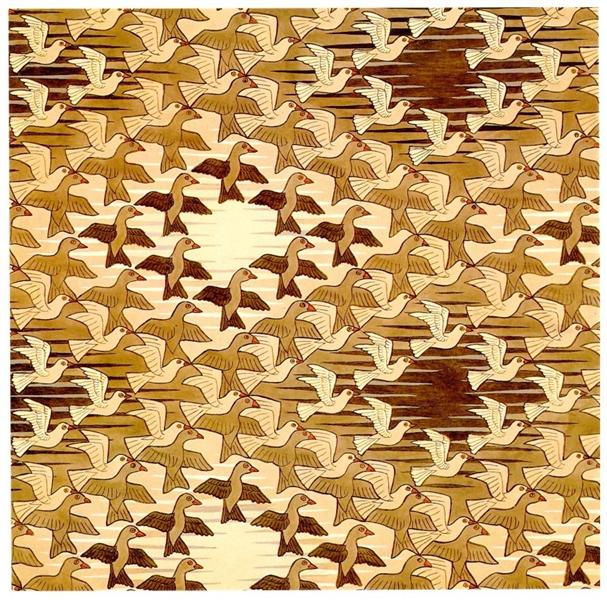 Birds in Space - M.C. Escher