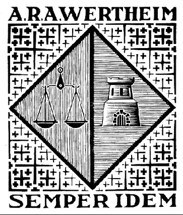Bookplate A.R.A. Wertheim, 1954 - Maurits Cornelis Escher