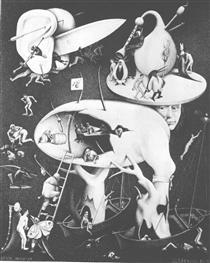 Hell, copy after Hiernonymus Bosch - M. C. Escher