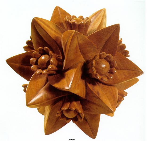 Polyhedron with Flowers, 1958 - M.C. Escher