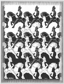 Regular Division of The Plane III - M. C. Escher