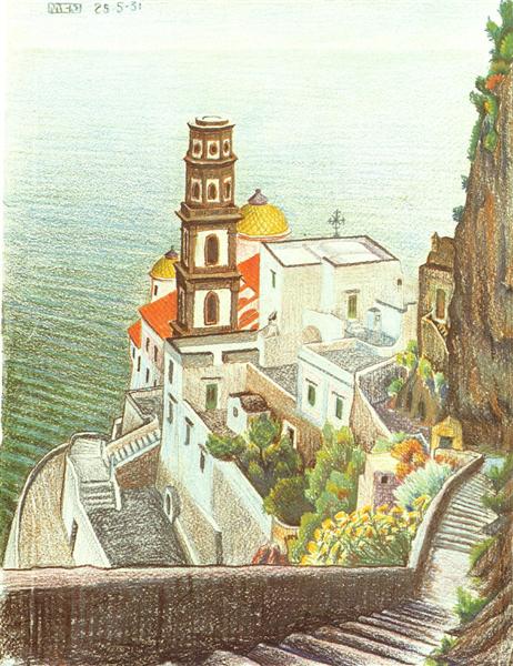 View of Atrani, 1931 - Мауриц Корнелис Эшер
