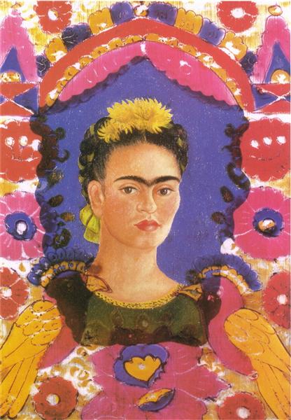 Self Portrait - The Frame, 1938 - Frida Kahlo