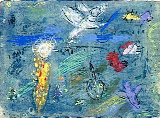 Adam and Eve expelled from Paradise, 1961 - Marc Chagall 