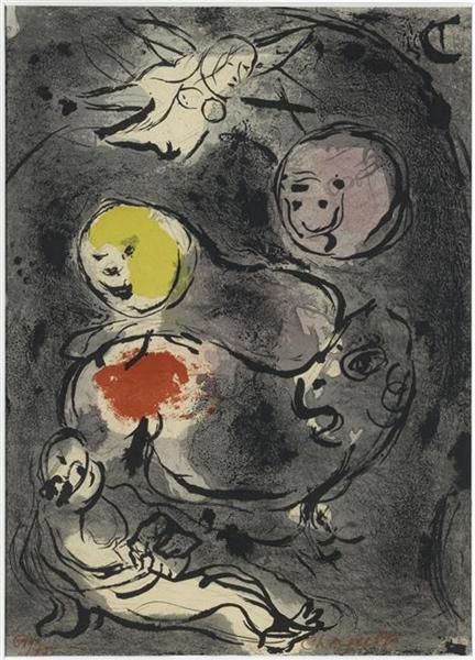 Prophet Daniel with lions, 1956 - Marc Chagall