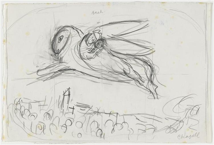 Marc Chagall Lithograph Sketch 2 for Paris Opera  Artebonito