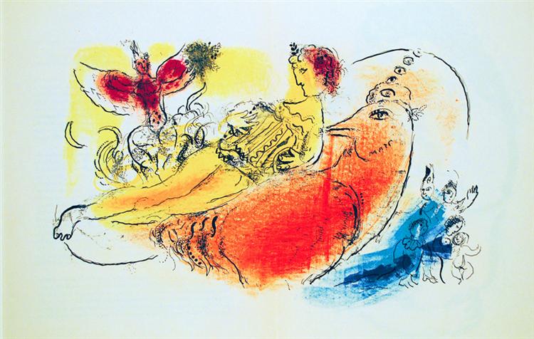 The accordionist, 1957 - Marc Chagall