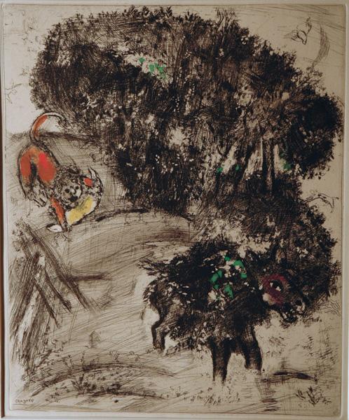 The Lion go hunting and the Donkey, 1930 - Marc Chagall
