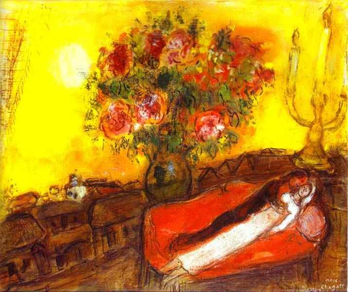 The Sky inflames, 1954 - Marc Chagall