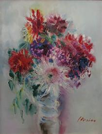 Vase with Flowers - Margareta Sterian