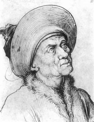 Man in a Hat Gazing Upward, c.1480 - c.1490 - Мартин Шонгауэр