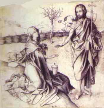 Our Saviour appearing to Mary Magdalene in the Garden, 1480 - 1490 - Мартин Шонгауэр