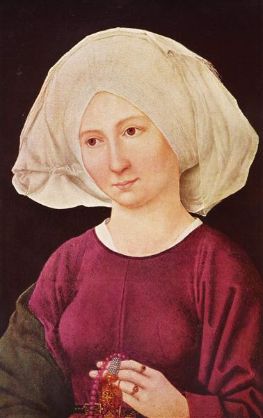 Retrato de uma jovem, c.1475 - c.1480 - Martin Schongauer