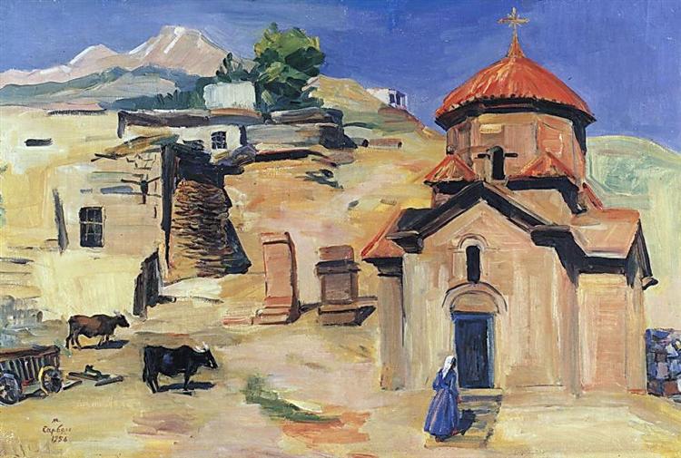 Church Karmravor of VII century, 1956 - Мартирос Сарьян