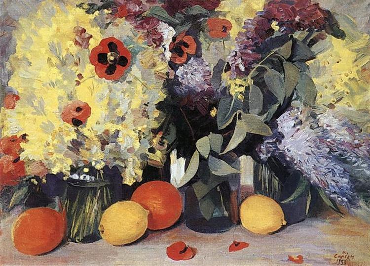 Flowers, lemons, oranges, 1953 - Martiros Sarian