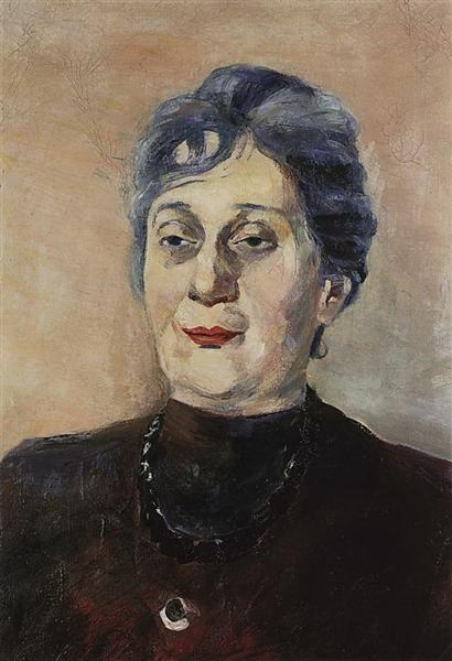 Portrait of poet  Anna Akhmatova, 1946 - 马尔季罗斯·萨良