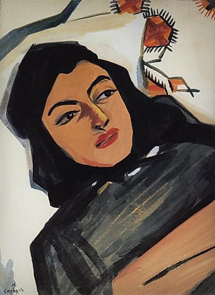 The head of the girl (Mariam Tazahulahyan), 1912 ...