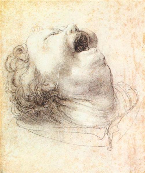 Head of a Shouting Man, c.1520 - Matthias Grünewald