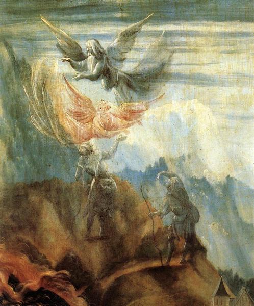 Annunciation to the Shepherds (detail from the Annunciation from the Isenheim Altarpiece), c.1512 - c.1516 - 格呂内華德