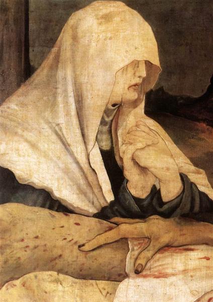 Entombment (detail from The bottom of The first view of the Isenheim Altar), 1510 - 1515 - Matthias Grünewald
