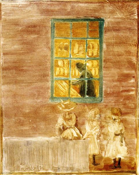 Shadow (also known as Children by a Window), c.1900 - c.1902 - Морис Прендергаст