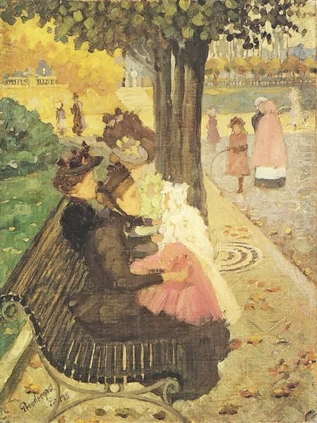Le Jardin ds Tuileries, Paris, 1895 - Maurice Prendergast