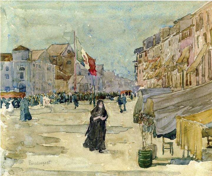 Venetian Scene, c.1898 - c.1899 - Морис Прендергаст