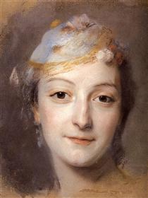Portrait of Marie Fel - Морис Кантен де Латур