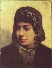 Head of a Jewish Bride - Maurycy Gottlieb