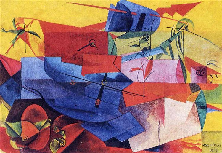 Fish fight, 1917 - Max Ernst