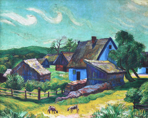 Farmhouses in the Morning, 1927 - Макс Пехштейн