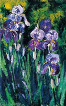 Irises in Evening Shadows - Max Pechstein