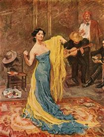 Porträt der Tänzerin Marietta di Rigardo - Max Slevogt