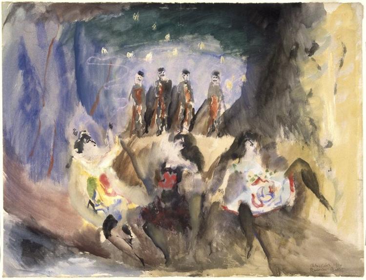 Study for Russian Ballet, c.1914 - Max Weber