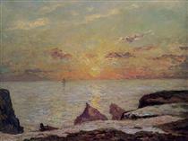 On the Cliffs of Belle Isle on Mer - Maxime Maufra
