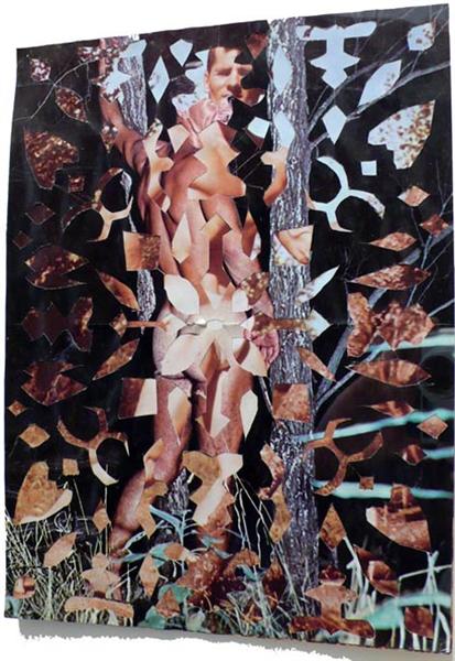 Snowflake Collage (Male Nude in Woods), 1966 - May Wilson